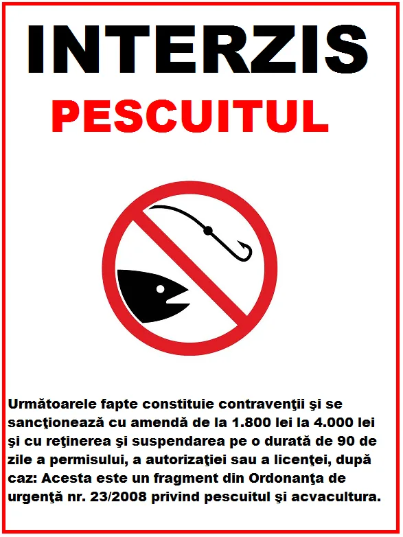Placuta pescuit interzis