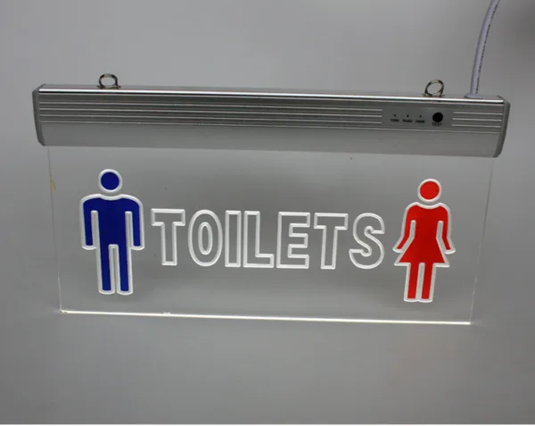 Semne de wc cu LED-uri dublu față