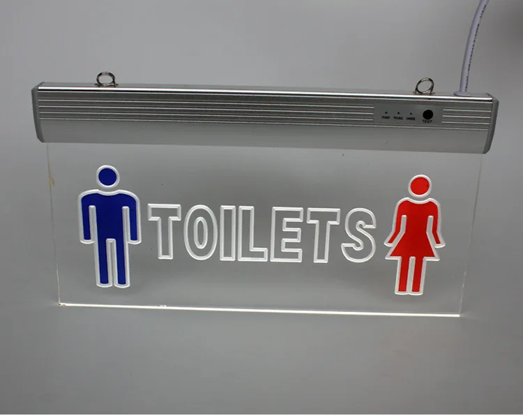Semne de wc cu LED-uri dublu față