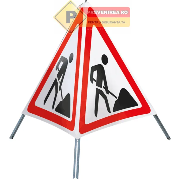 Triunghi de Protecție Reflectorizant - Siguranță și Vizibilitate pentru Fiecare Șantier