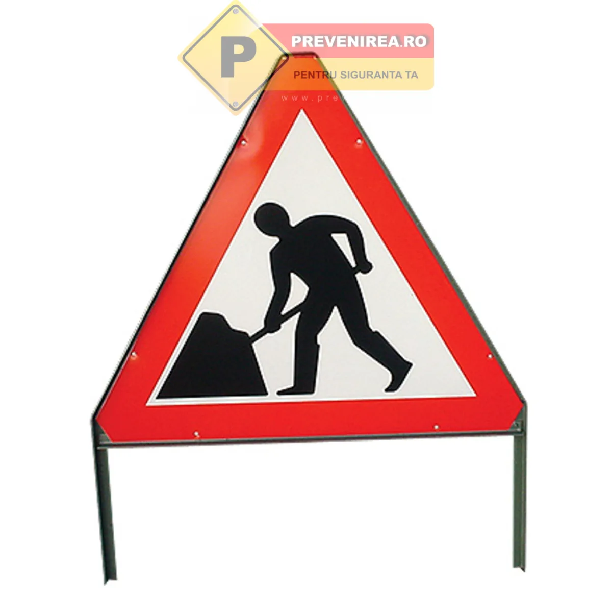 Indicator Triunghi Mobil Pericol de Alunecare cu 3 Laturi
