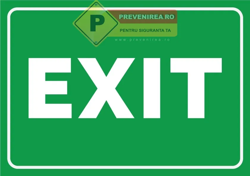 Indicator EXIT de siguranță - semnalizare profesională pentru ieșiri de urgență