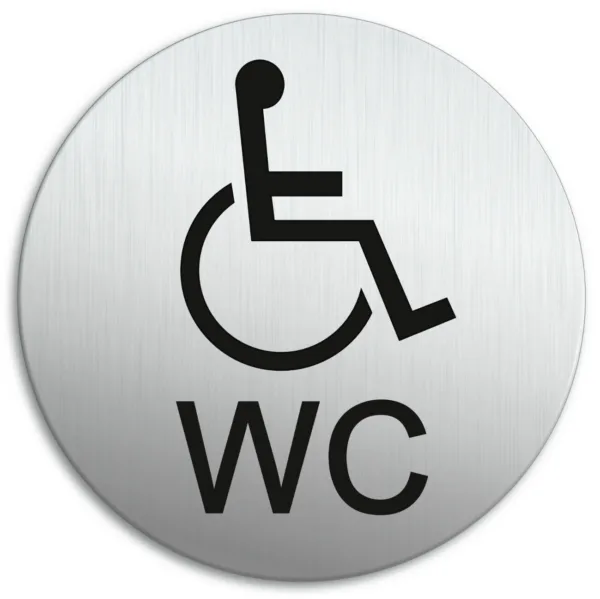 Semn din aluminiu pentru toaletă Handicap